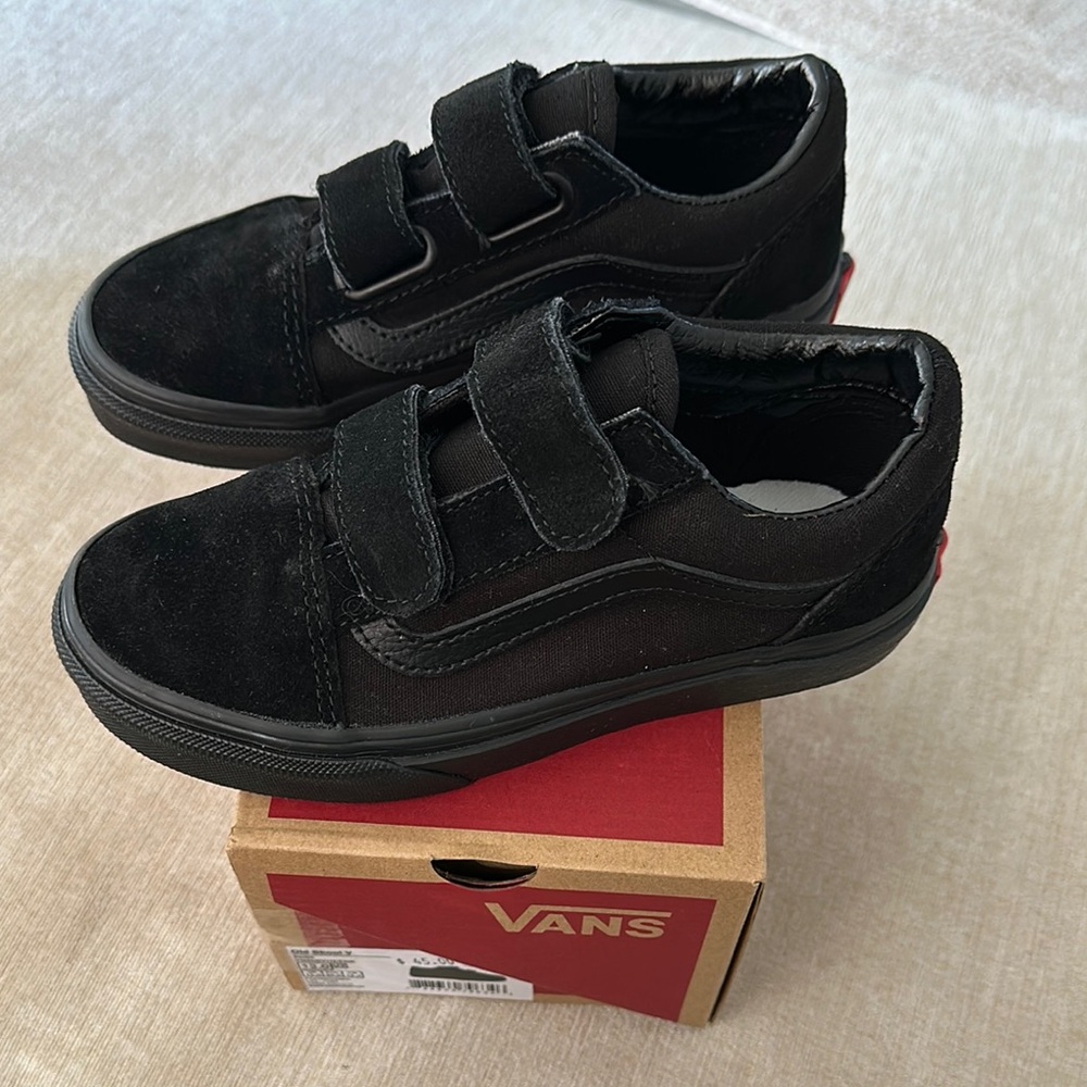 Vans Black Sneakers with Velcro Straps